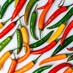 Colorful peppers arranged