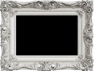 Ornate silver picture frame (2)