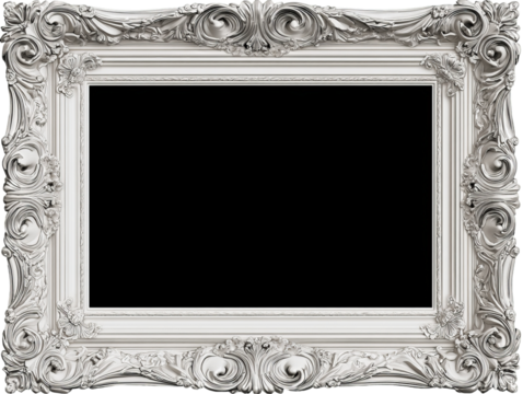 Ornate silver picture frame (2)