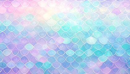 Pastel mermaid scale background