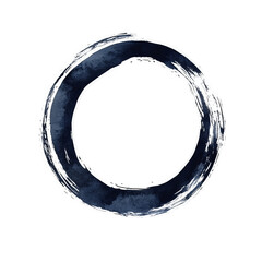 Abstract indigo circle