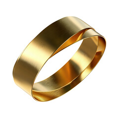 Gold ring, polished, overlapping bands