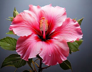 Creative concept of white daisy flowers arranged as a fluffy cloud with falling raindrops on a vibrant blue background, symbolizing spring freshness and nature&rsquo;s beauty.