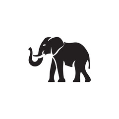 Obraz premium Elephant Silhouette Vector Icon