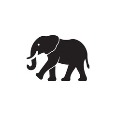 Obraz premium Elephant Silhouette Vector Icon