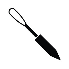 Black silhouette of a chisel on a white background