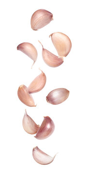 garlic on white background