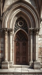 Fototapeta premium Ornate stone archway entrance