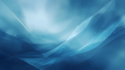 Serene Abstract Waves in Cool Tones of Blue and Teal Colors