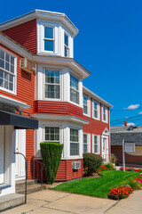 colorful building exterior in urban street