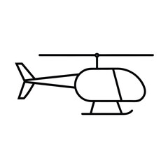 Black helicopter silhouette on white background graphic