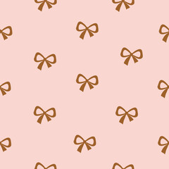 seamless bow pattern , vector , illustration