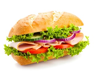 Freshly made sub sandwich