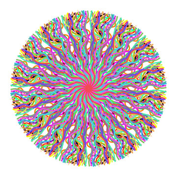 abstract vibrant line art