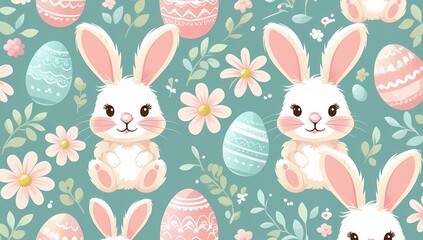 set of easter rabbits