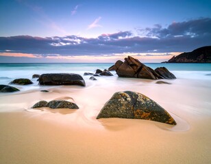 Coastal sunrise tranquility