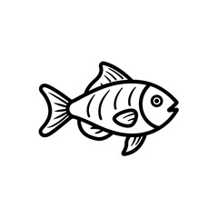 aquarium fish icon isolated on white