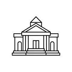 assembly hall icon isolated on white