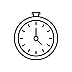 clock timer icon isolated on white