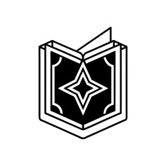 fantasy book icon isolated on white