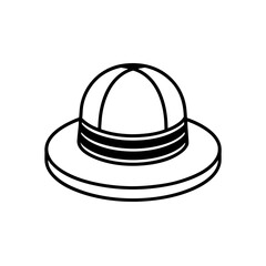 hat icon isolated on white