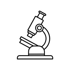 microscope icon isolated on white