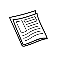 newspaper icon isolated on white