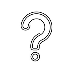 question mark icon isolated on white