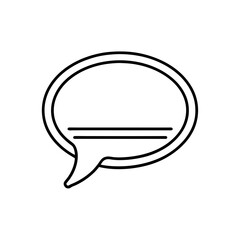 speech bubble icon isolated on white