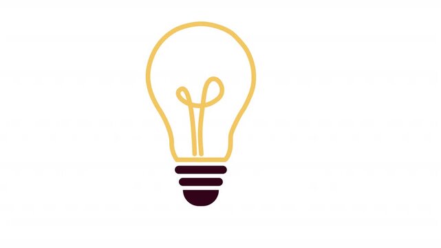 Bright Idea - A Simple Lightbulb Icon Animation for Creative Projects.