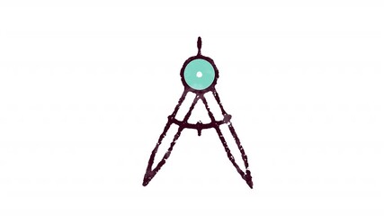 Compass Tool Animation - Precision and Design in Motion. - Powered by Adobe