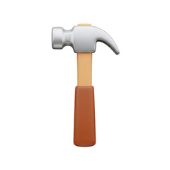 Cartoon hammer icon for construction and repair
