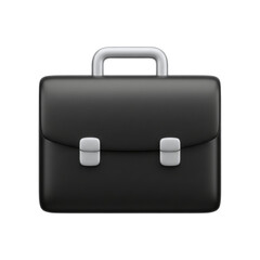 Black business briefcase icon for work and portfolio