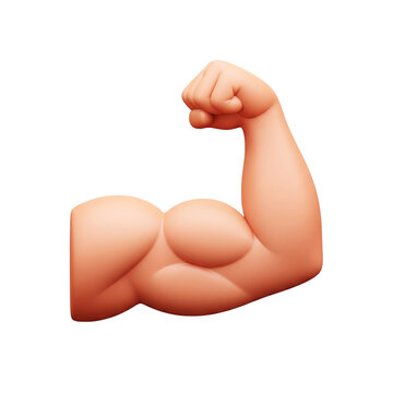 Flexing bicep arm icon for strength and fitness