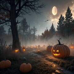 Square Pumpkin Patch Scene