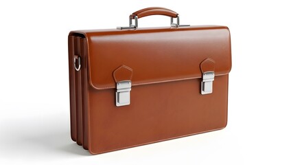 leather briefcase, business bag, office accessory, professional style, corporate bag, document case, work equipment, executive bag, business concept, office life, isolated object, white background, no