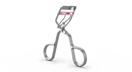 Eyelash Curler Beauty Tool Icon in Black Silhouette Style
