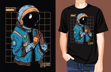 Cyber punk astronaut t-shirt design © Nur