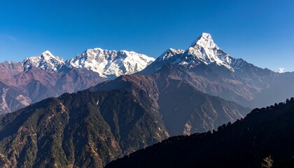 Majestic snow-capped mountains, vibrant fall foliage