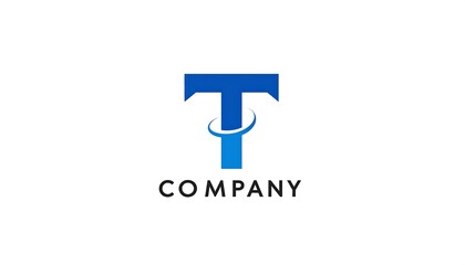 Modern, minimalist logo with the letter T