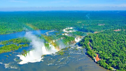 Most beautiful waterfalls in the world - Iguasu falls, Argentina, Brazil