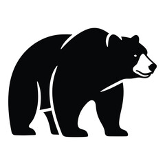 Majestic black bear silhouette powerful wildlife icon silhouette wildlife animal art