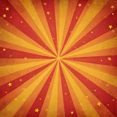 Vintage circus-style radiating sunburst design