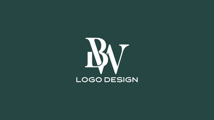 Obraz premium Stylish BW monogram logo design with minimalist and elegant typography, perfect for corporate branding, modern business identity, and creative marketing use