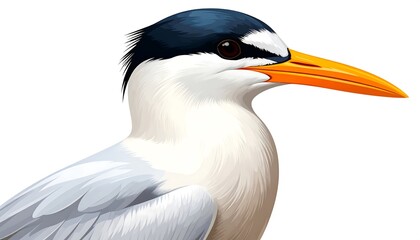 Close-up profile of a seabird