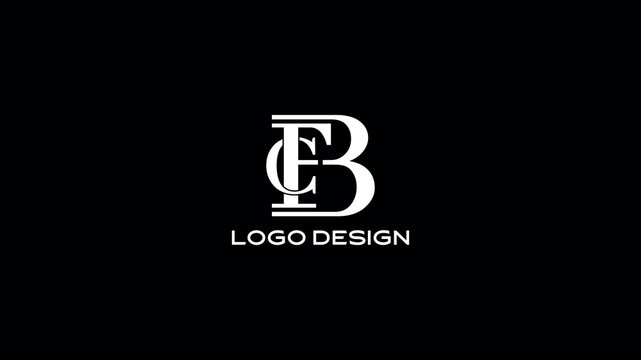 Elegant FCB monogram logo design featuring modern minimalist typography, ideal for business branding, corporate identity, and professional creative projects