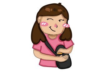 A girl with a cutie face 