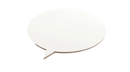 3D empty speech bubble