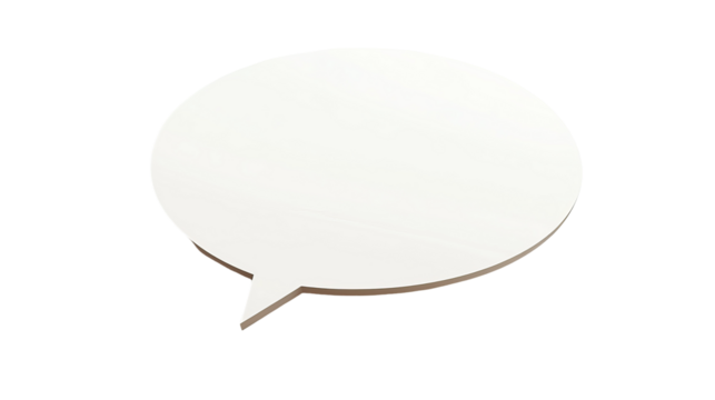 3D empty speech bubble