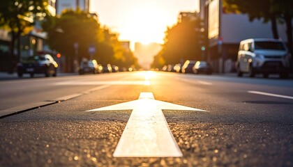 City street at sunrise
